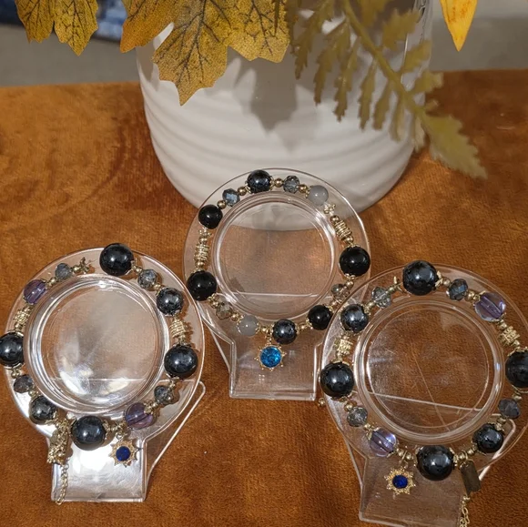 Napier Elegant Gold and Midnight Blue Bracelet Set - Picture 5 of 7